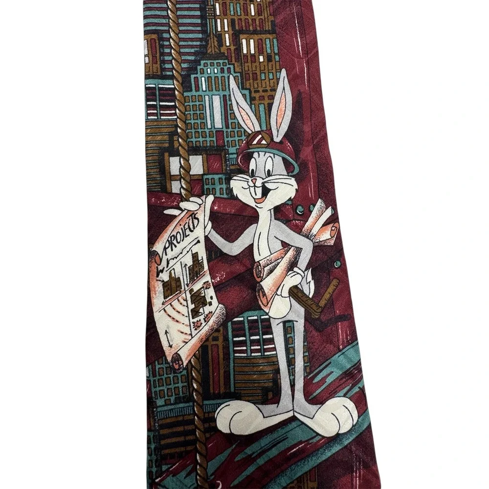 Looney Tunes Bugs Bunny Architect Tie International 100% Silk Men's Necktie‎